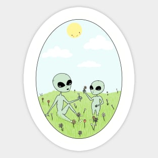 Spring Aliens Sticker